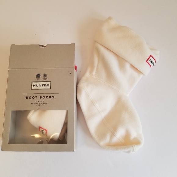 NIB Hunter Original Boot Socks Size Medium White Women's 5-7 - Picture 5 of 7